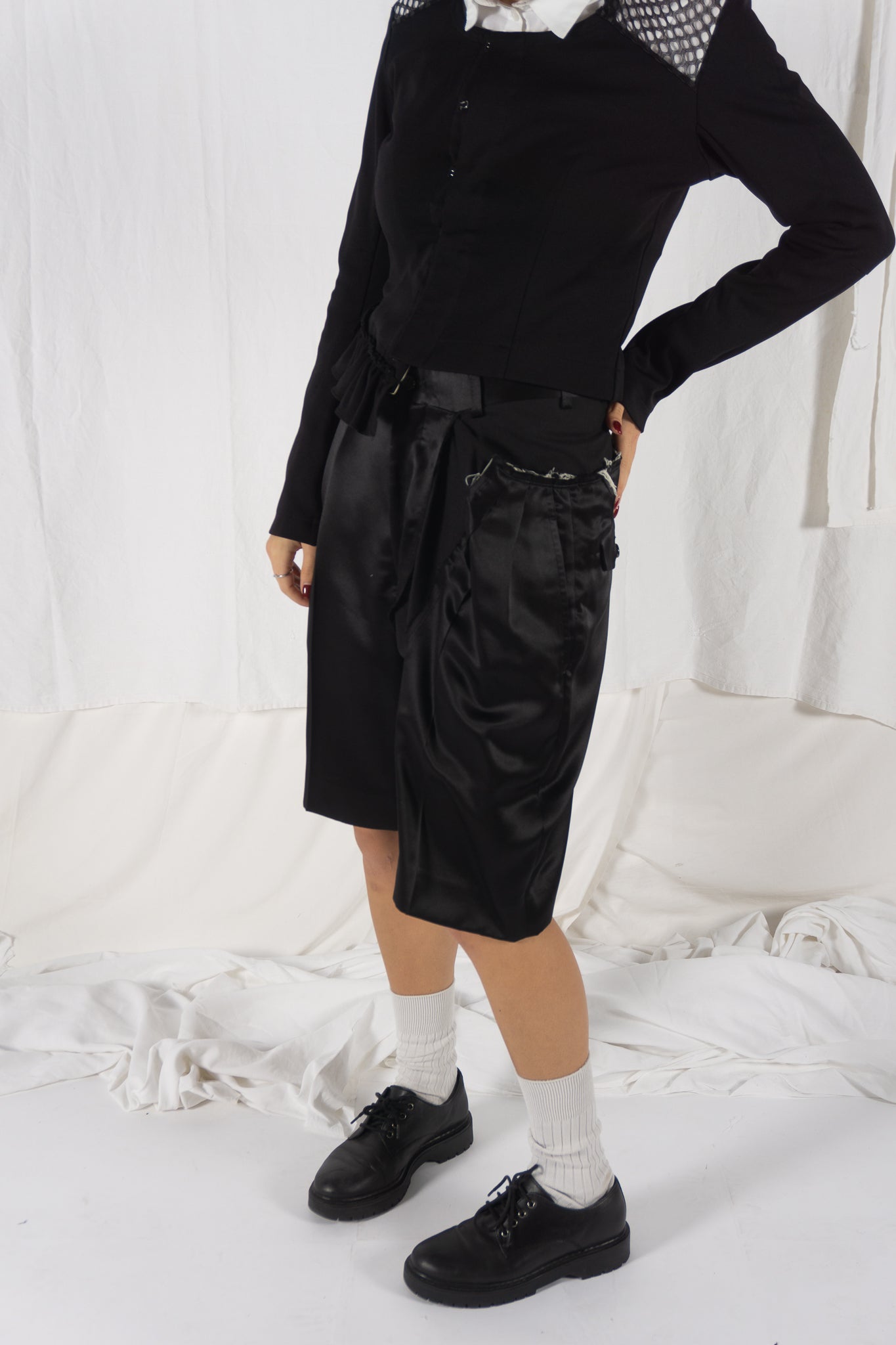 Comme des Garçons S/S 2007 asymmetric shorts – side view | Recente Studio
