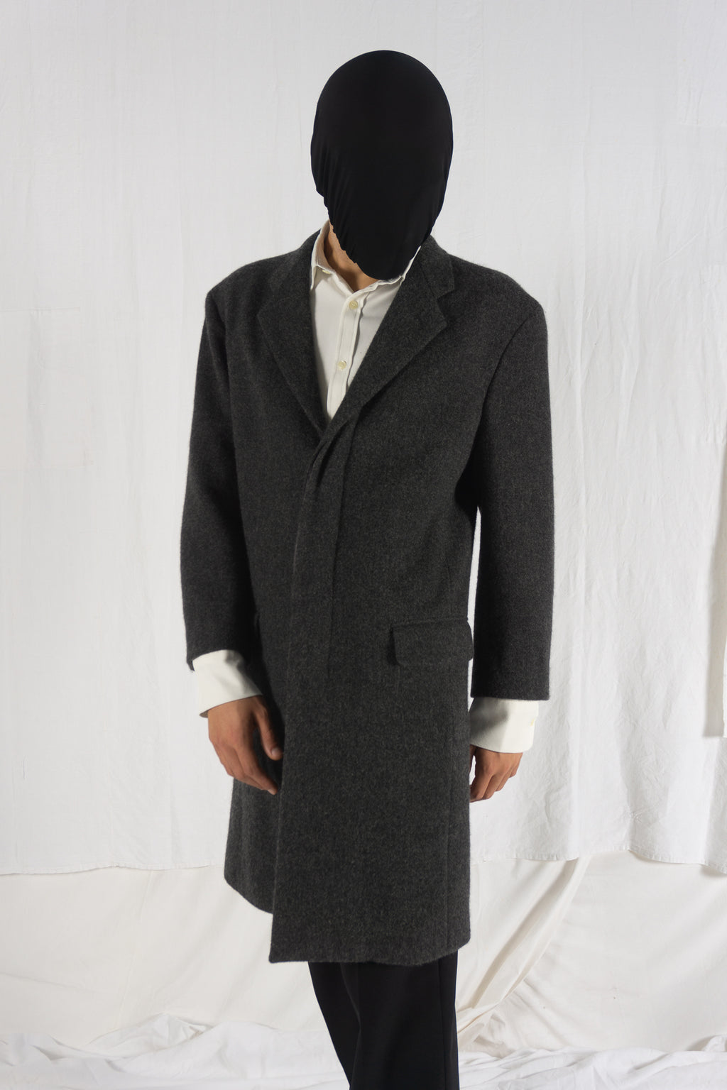 Issey Miyake Men A/W 2021 boiled wool coat – front view | Recente Studio
