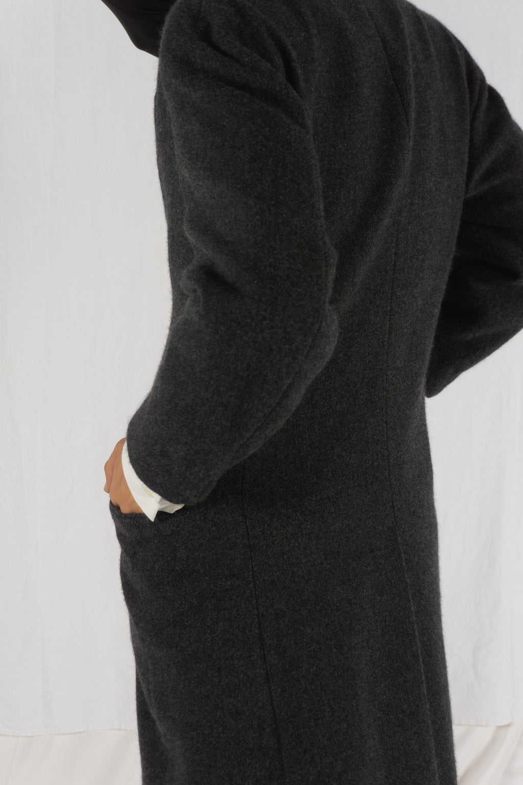 Issey Miyake Men A/W 2021 boiled wool coat – full length | Recente Studio