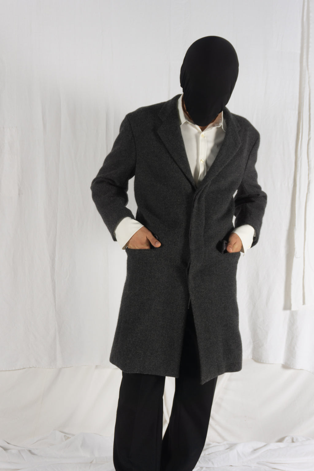 Issey Miyake Men AW21 boiled wool coat – back view | Recente Studio