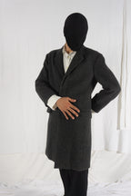 Issey Miyake Men AW21 boiled wool coat – detail view | Recente Studio
