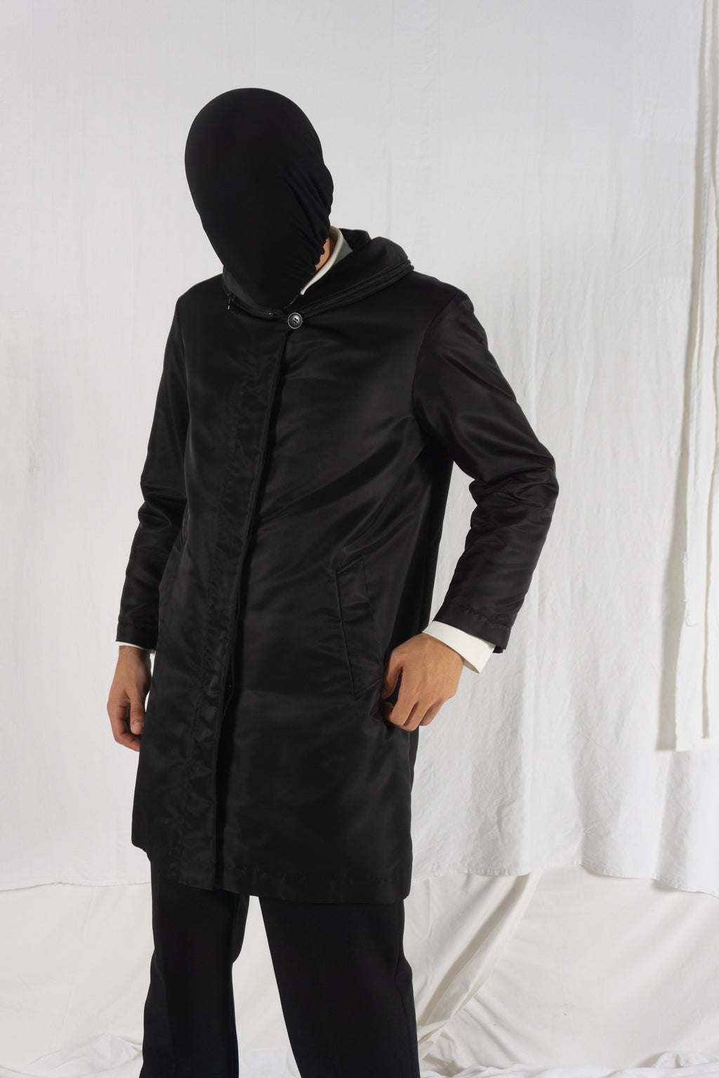 Issey Miyake A/W 2012 double layer parka coat – side view | Recente Studio