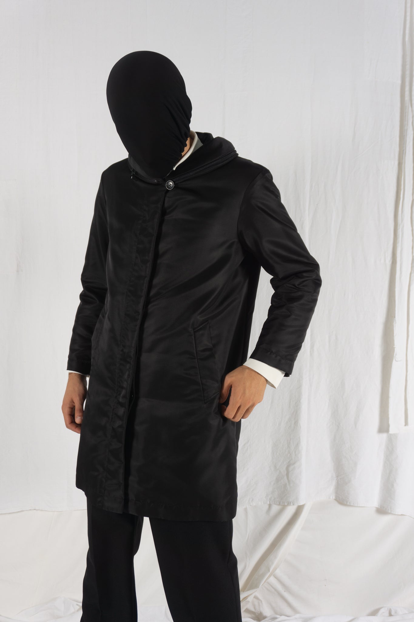 Issey Miyake A/W 2012 double layer parka coat – side view | Recente Studio