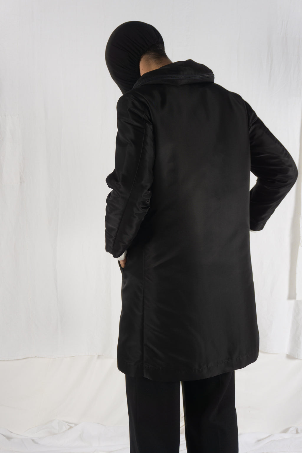 Issey Miyake AW12 double layer parka coat – collar detail | Recente Studio