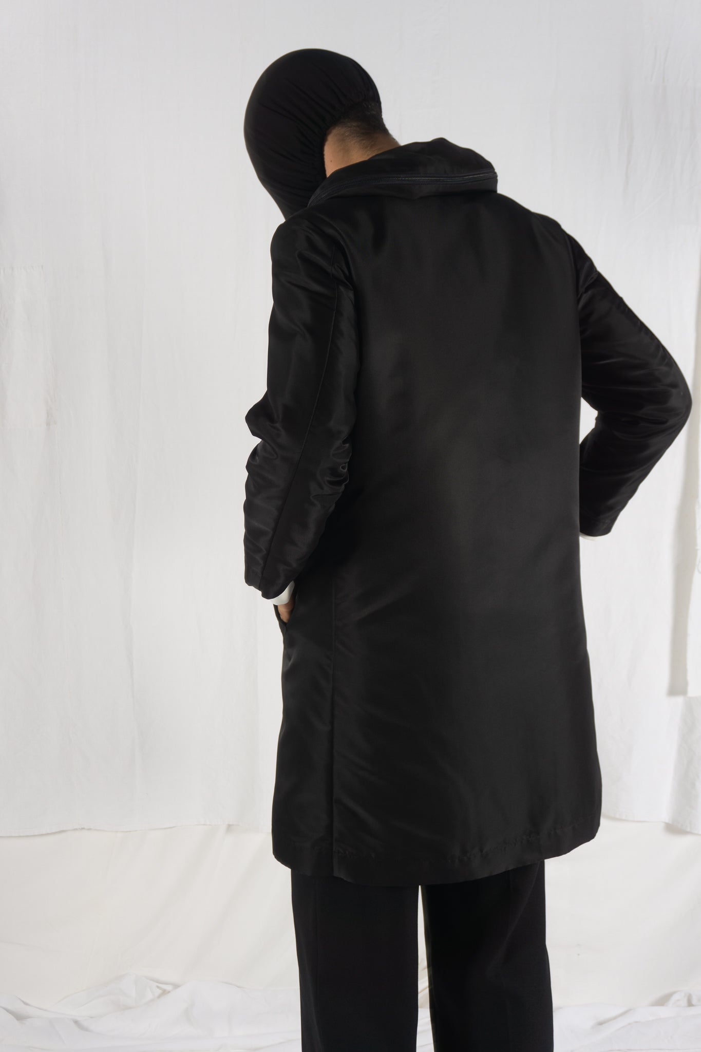 Issey Miyake AW12 double layer parka coat – collar detail | Recente Studio