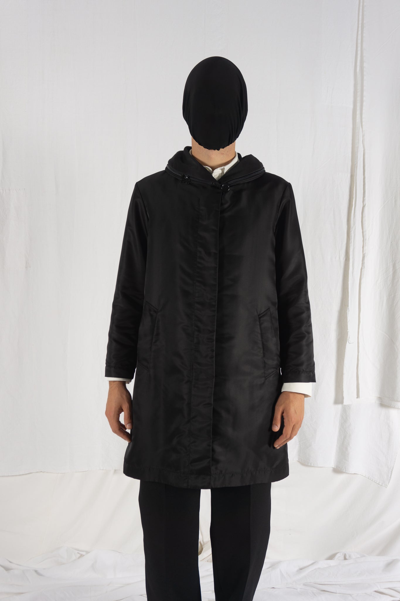 Issey Miyake A/W 2012 double layer parka coat – front view | Recente Studio