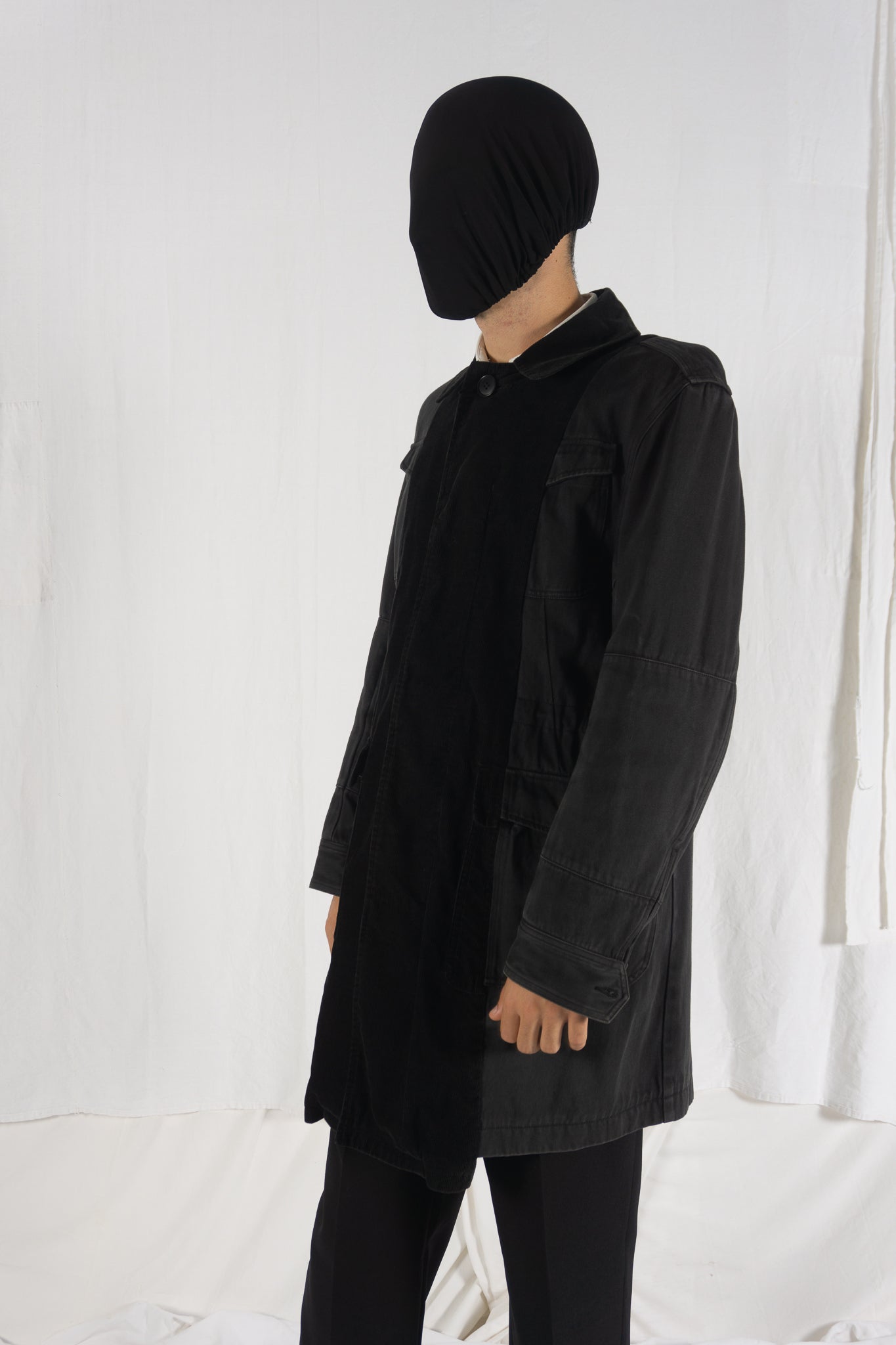 Maison Mihara Yasuhiro 2000s remake coat jacket – side view | Recente Studio