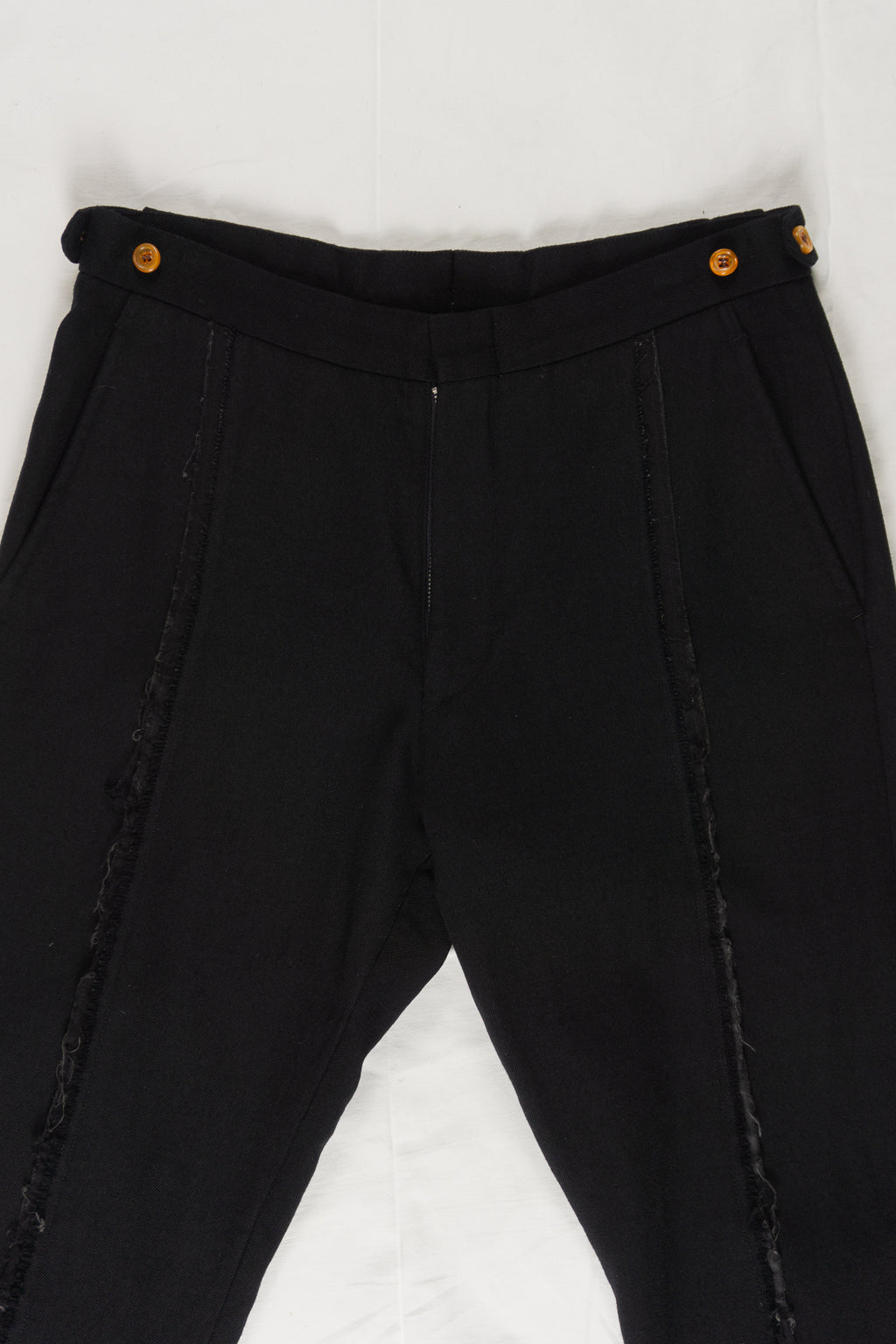 Comme des Garçons Homme Plus A/W 2002 wool strip pants – back view | Recente Studio