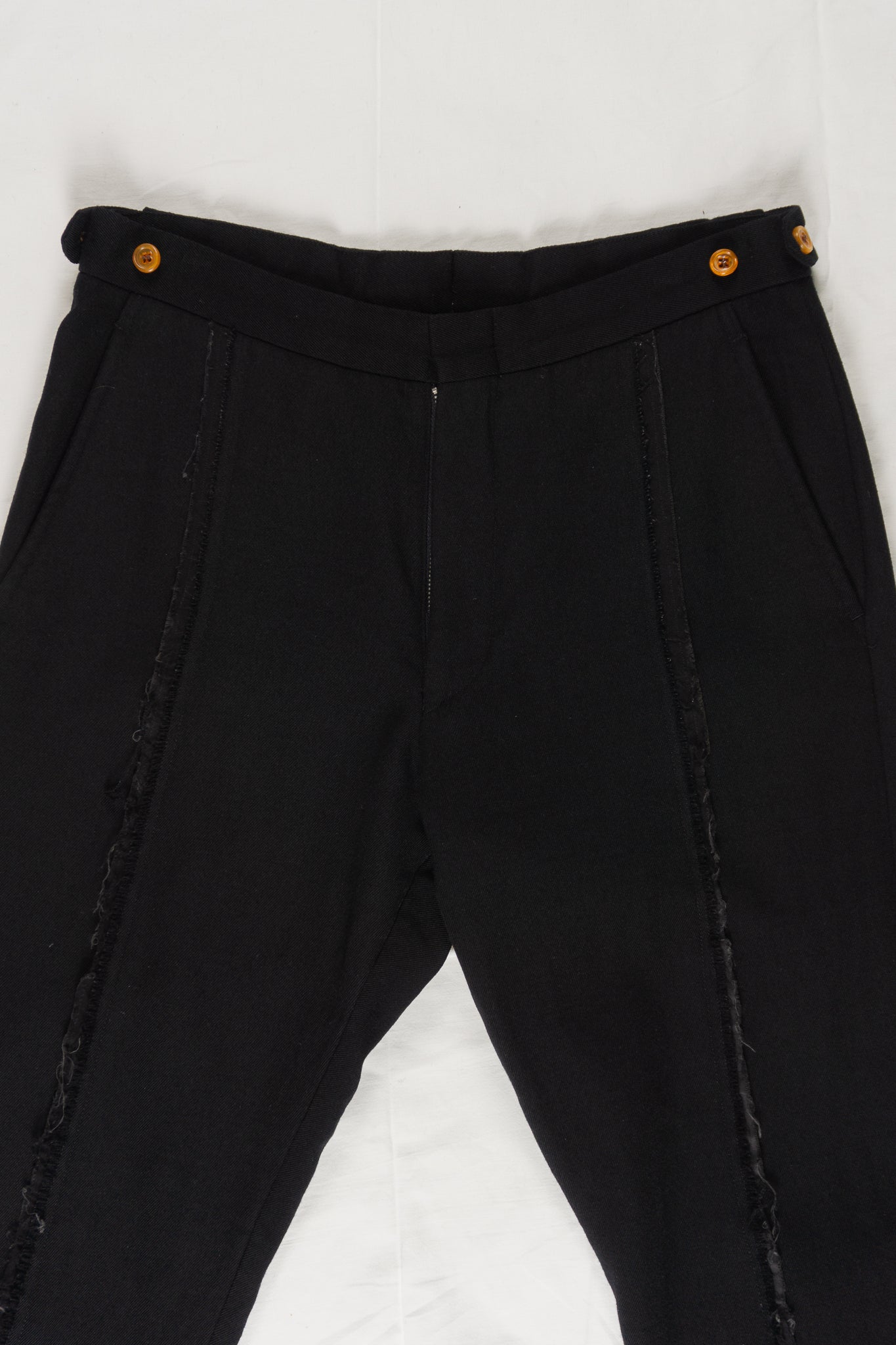 Comme des Garçons Homme Plus A/W 2002 wool strip pants – back view | Recente Studio