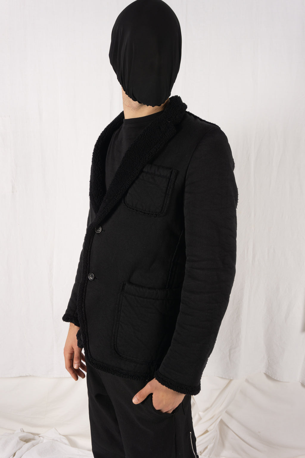 Comme des Garçons Homme AW06 jacket – collar detail | Recente Studio