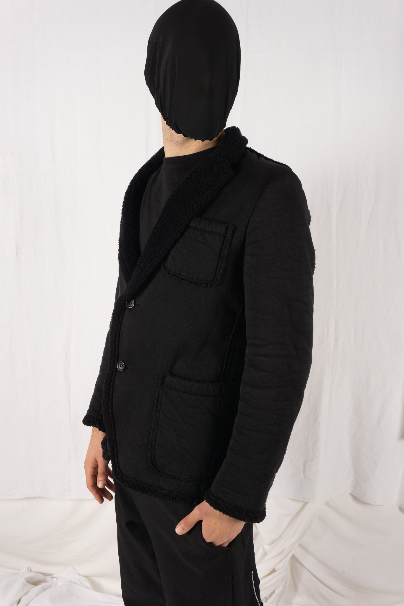 Comme des Garçons Homme AW06 jacket – collar detail | Recente Studio