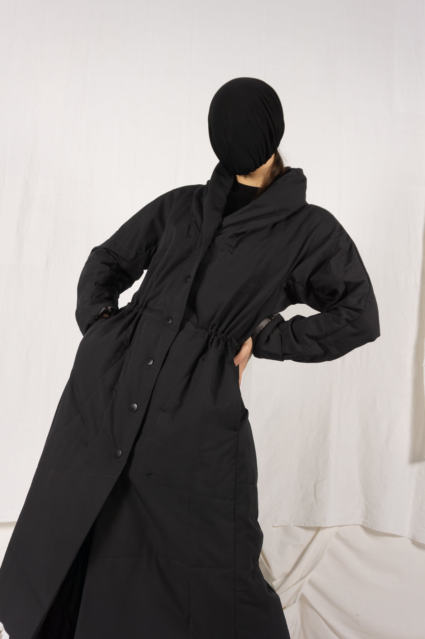 Issey Miyake Pleats Please A/W 2016 coat – collar detail | Recente Studio