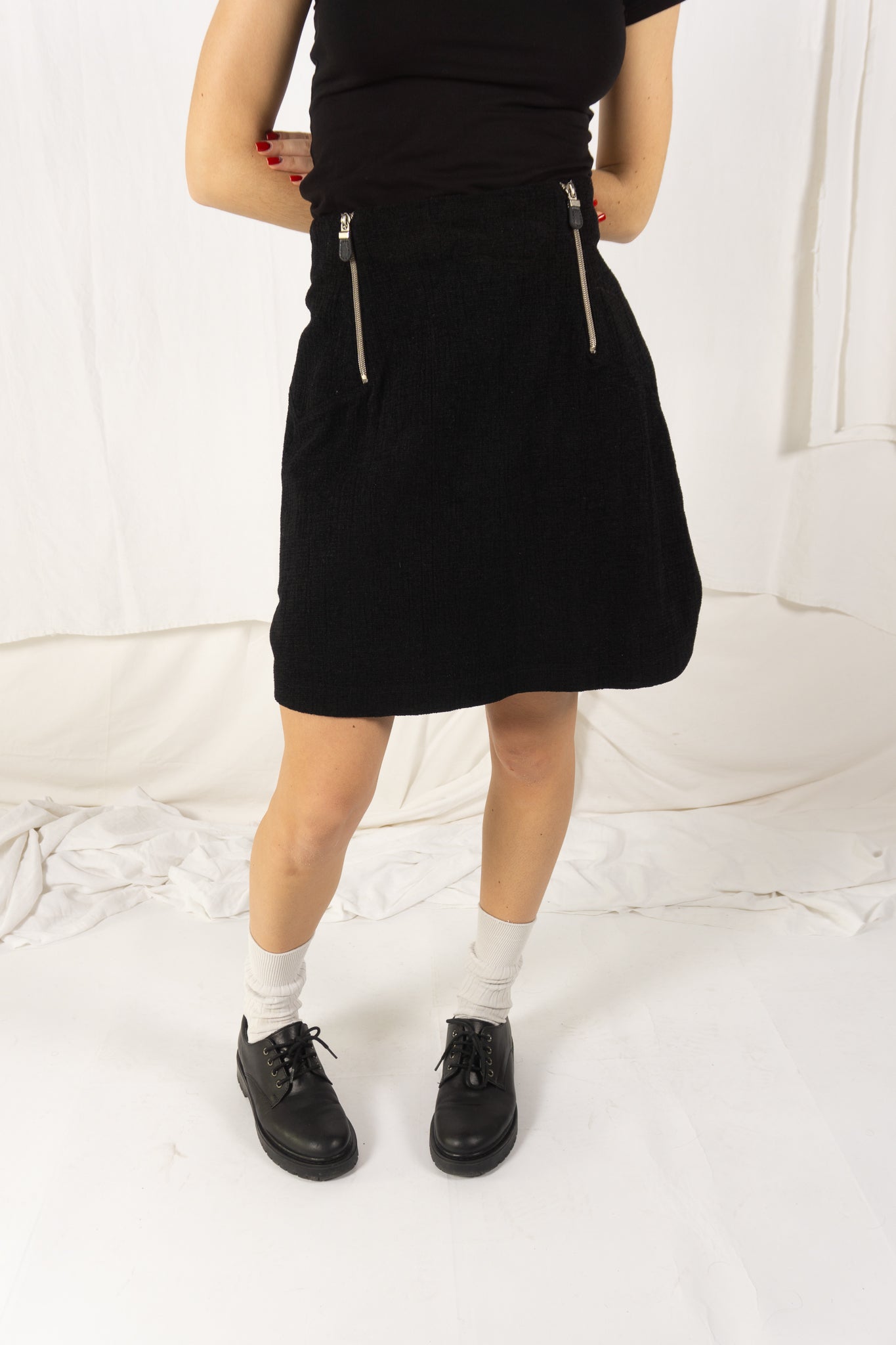 Issey Miyake A/W 2001 zippered mini skirt – back view | Recente Studio