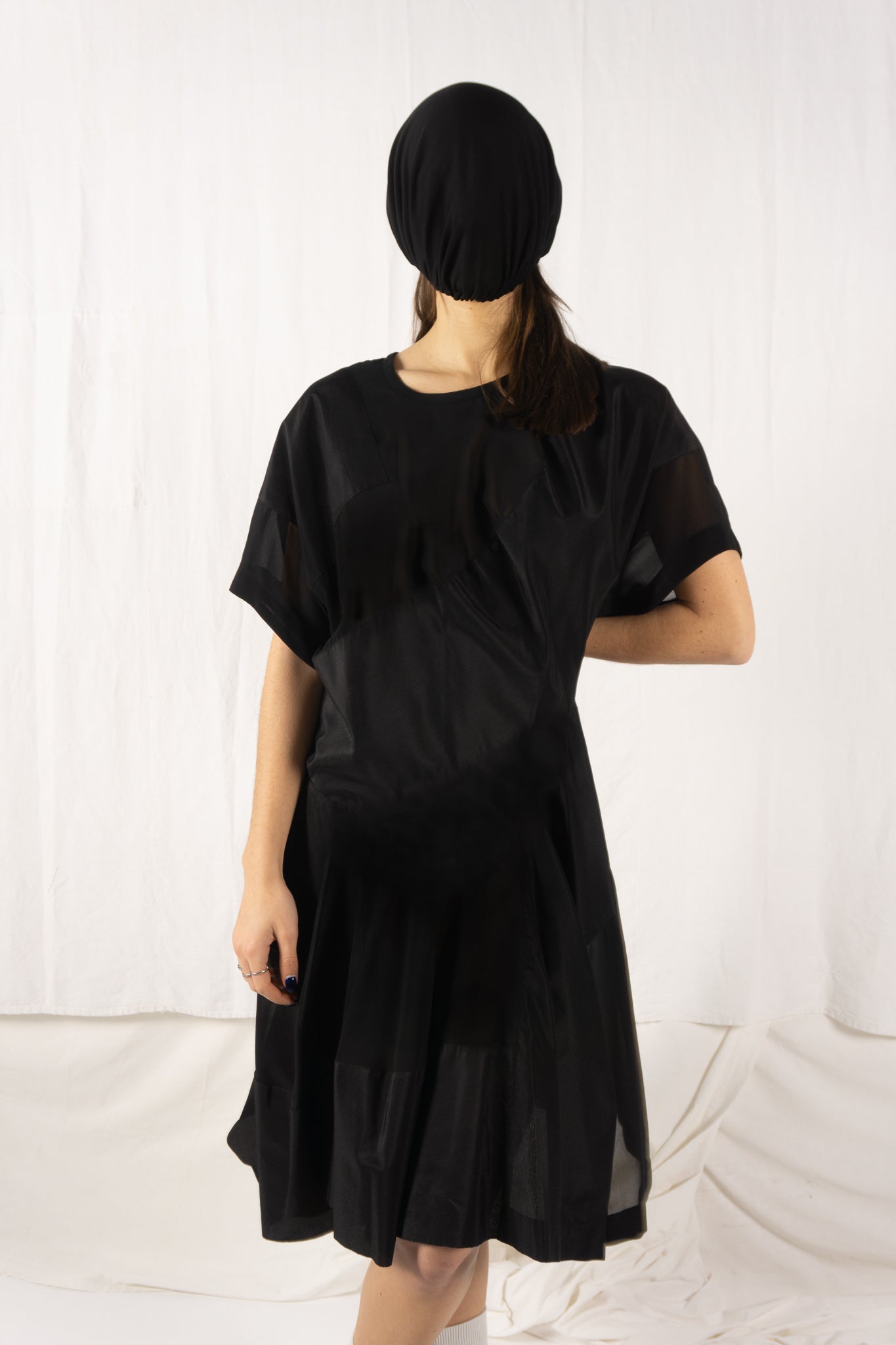 Comme des Garçons Noir 1989 sheer sleeveless dress – front view | Recente Studio