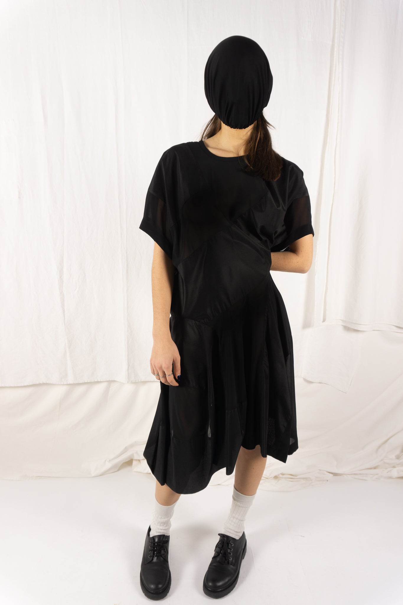 Comme des Garçons Noir 1989 sheer sleeveless dress – side view | Recente Studio