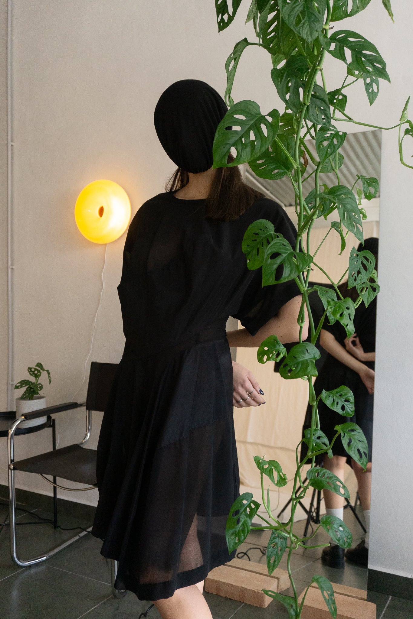 Comme des Garçons Noir 1989 sheer sleeveless dress – back view | Recente Studio