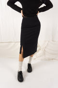 Comme des Garçons 1980s asymmetric skirt – front view | Recente Studio