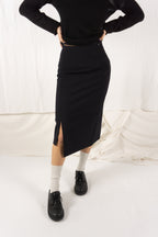Comme des Garçons 1980s asymmetric skirt – front view | Recente Studio