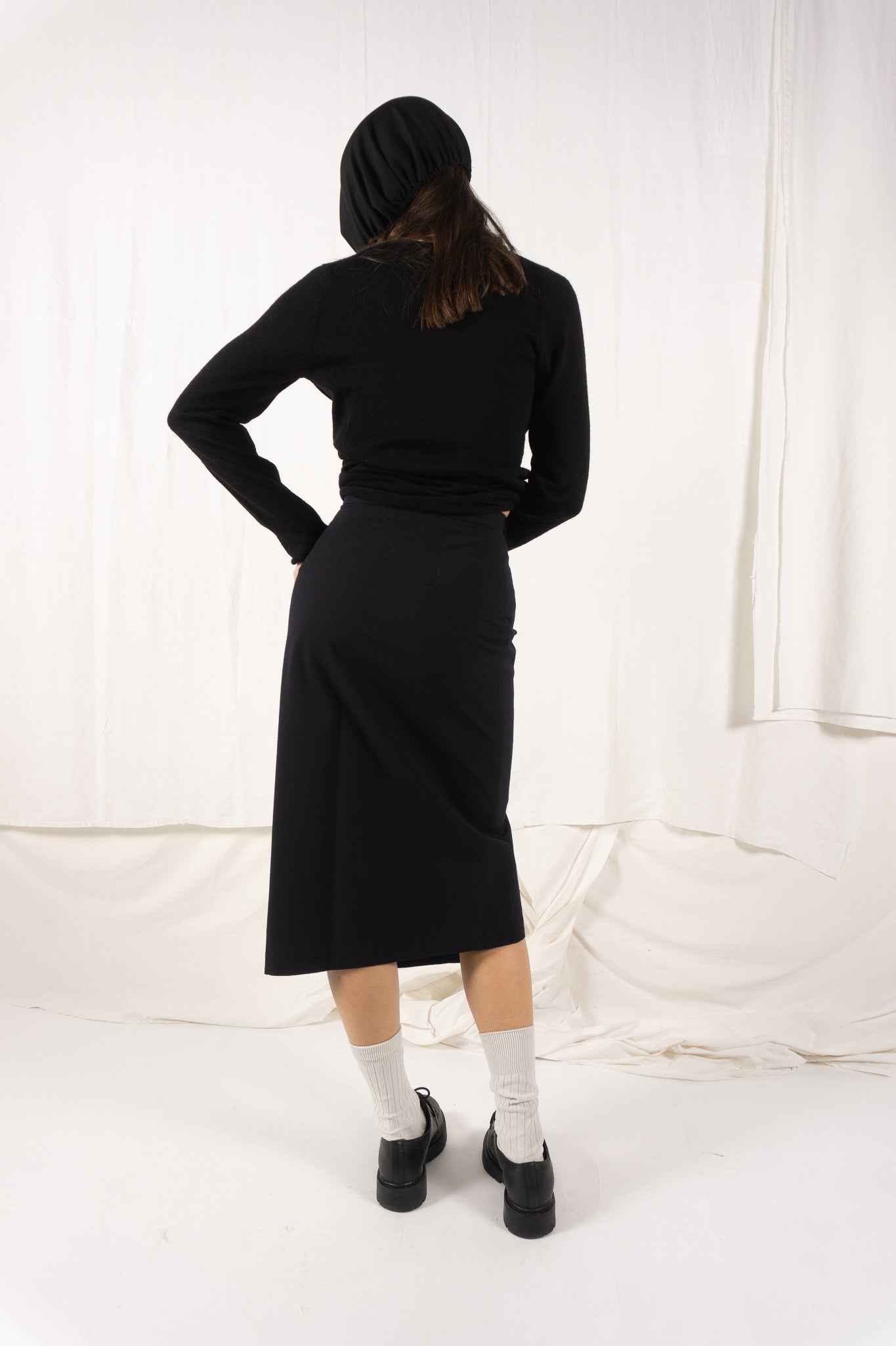 Comme des Garçons 1980s asymmetric skirt – label detail | Recente Studio