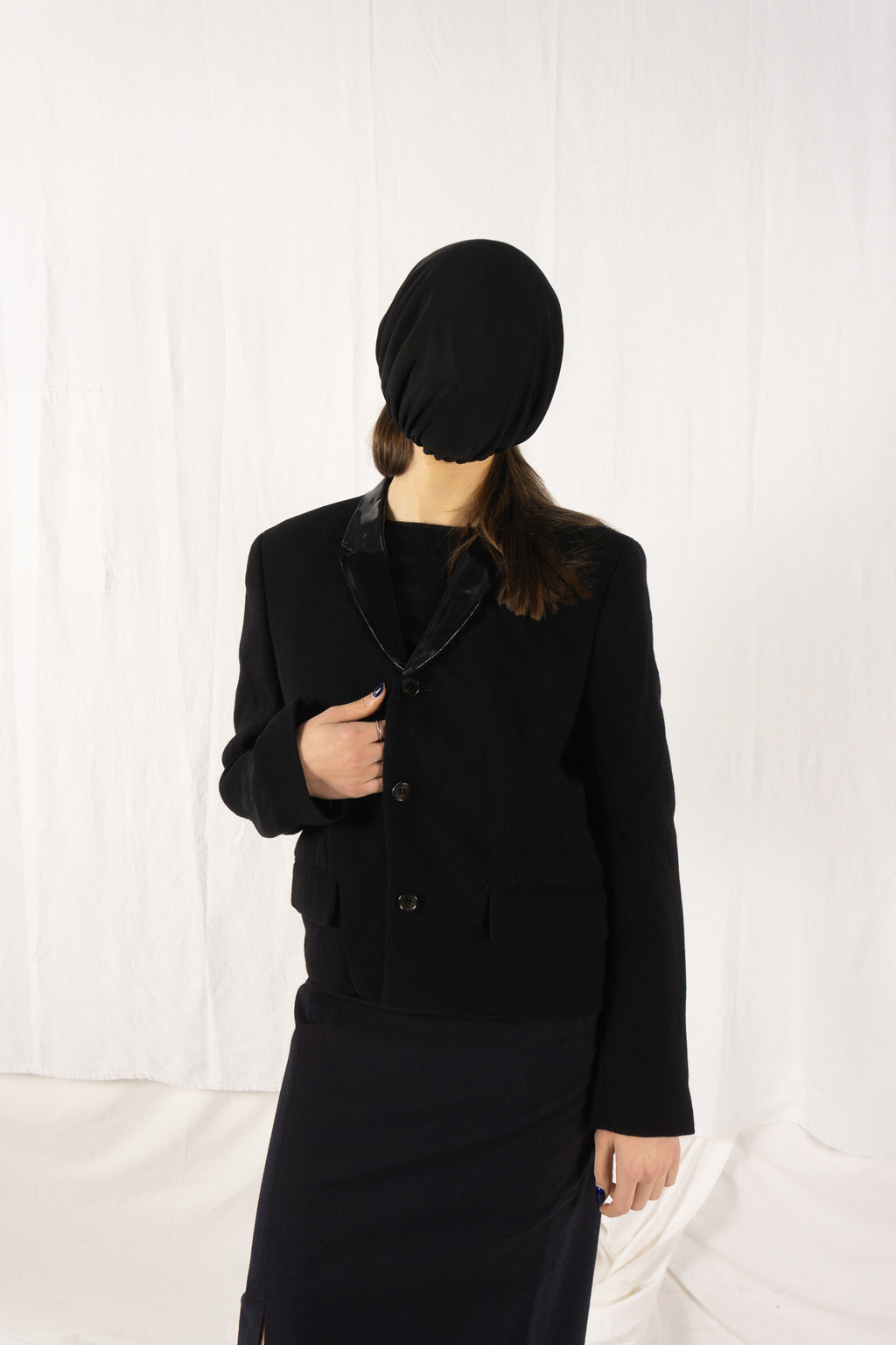 Comme des Garçons A/W 1991 jacket – PVC collar detail | Recente Studio