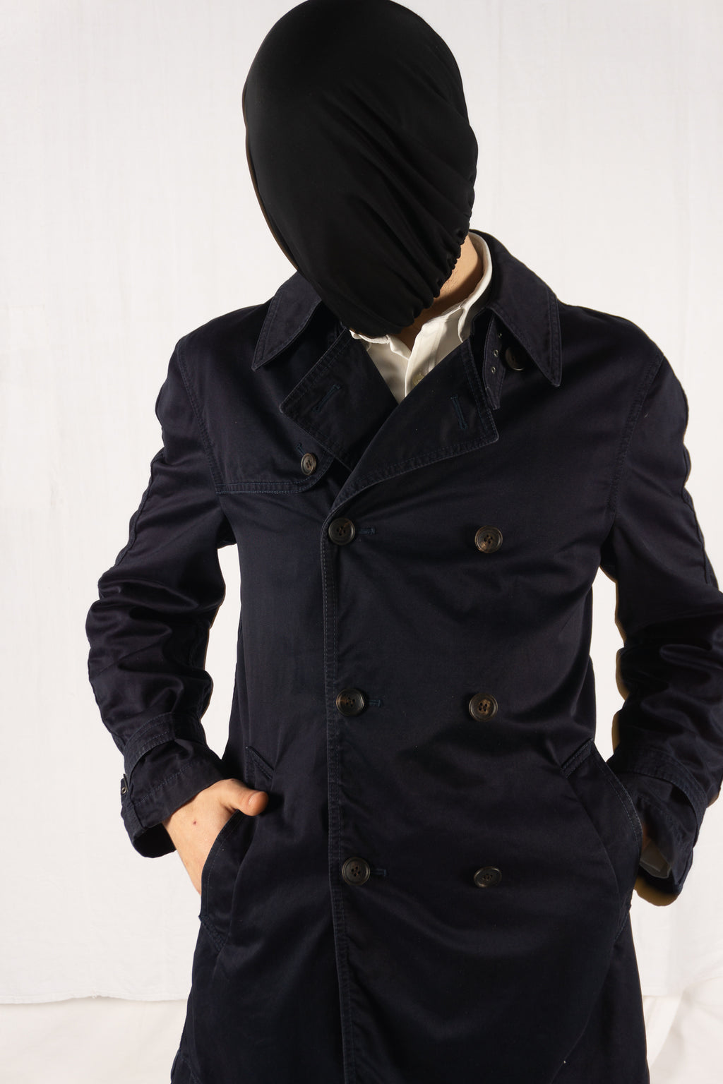 Comme des Garçons Homme AW04 trench – back view | Recente Studio