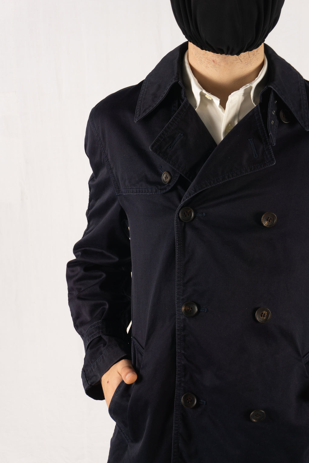 Comme des Garçons Homme A/W 2004 trench – side view | Recente Studio