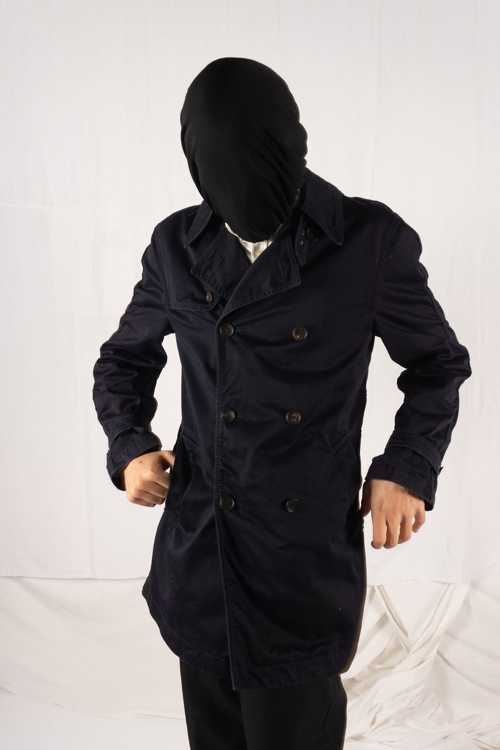 Comme des Garçons Homme AW04 trench – detail | Recente Studio