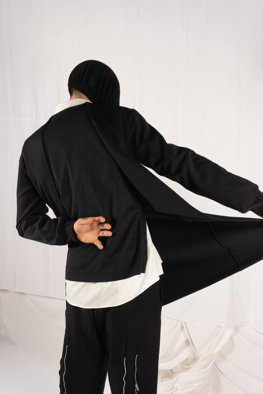 Comme des Garçons Homme Plus AW17 double-layer sweatshirt – detail | Recente Studio