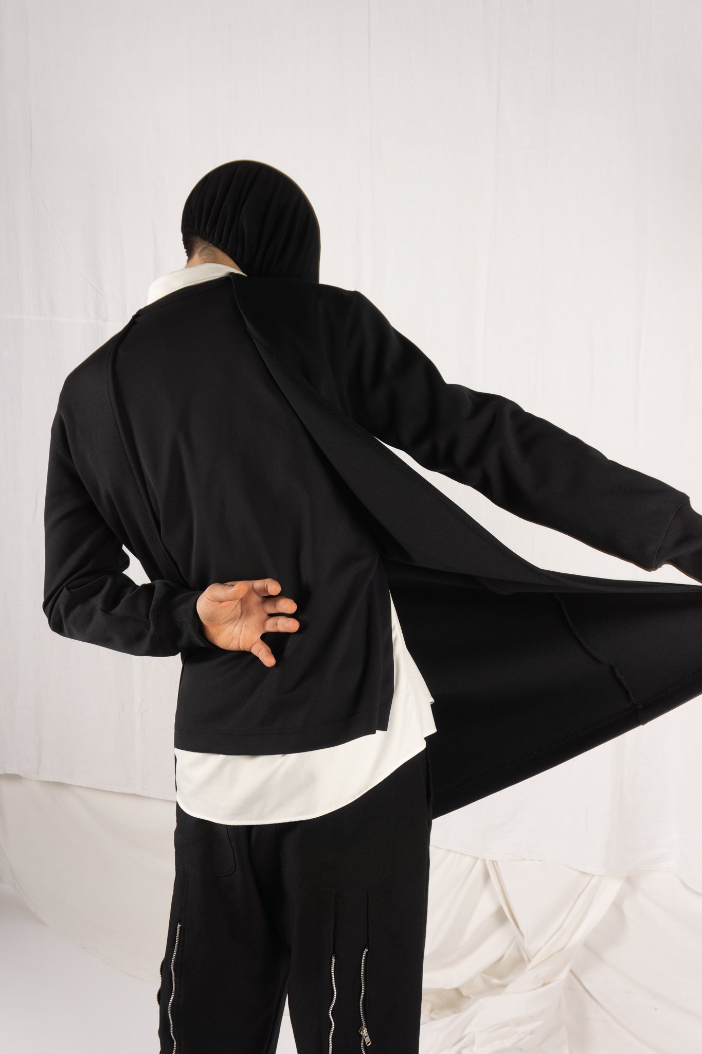 Comme des Garçons Homme Plus AW17 double-layer sweatshirt – detail | Recente Studio