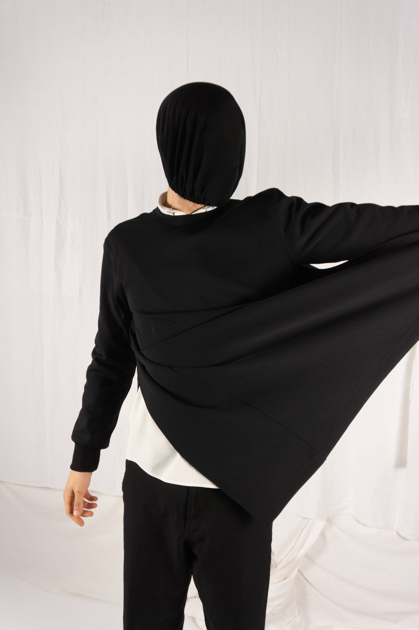 Comme des Garçons Homme Plus A/W 2017 double-layer sweatshirt – close-up | Recente Studio