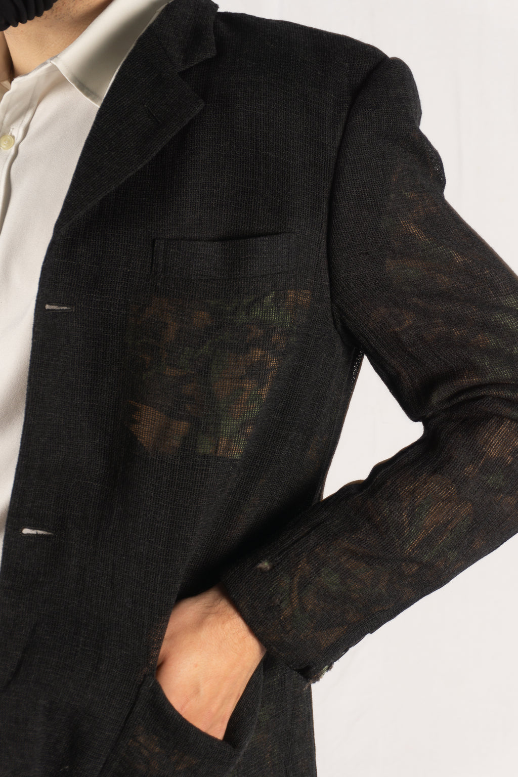 Comme des Garçons Homme AW98 jacket – camouflage lining detail | Recente Studio