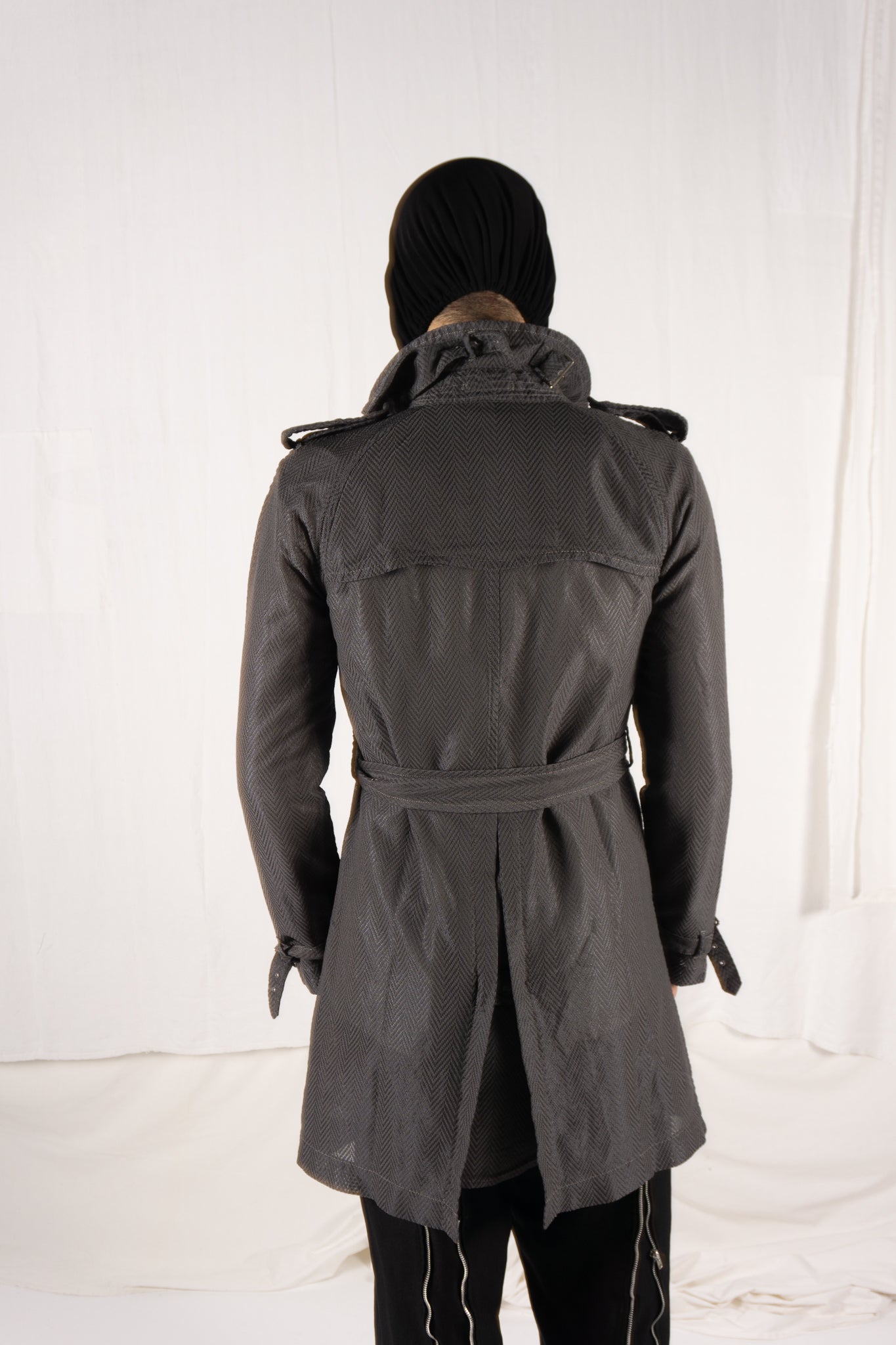 Comme des Garçons Homme Plus SS08 trench – flat lay | Recente Studio