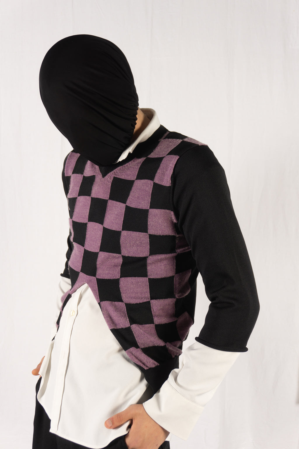 Comme des Garçons Homme Plus SS03 check waistcoat – back view | Recente Studio