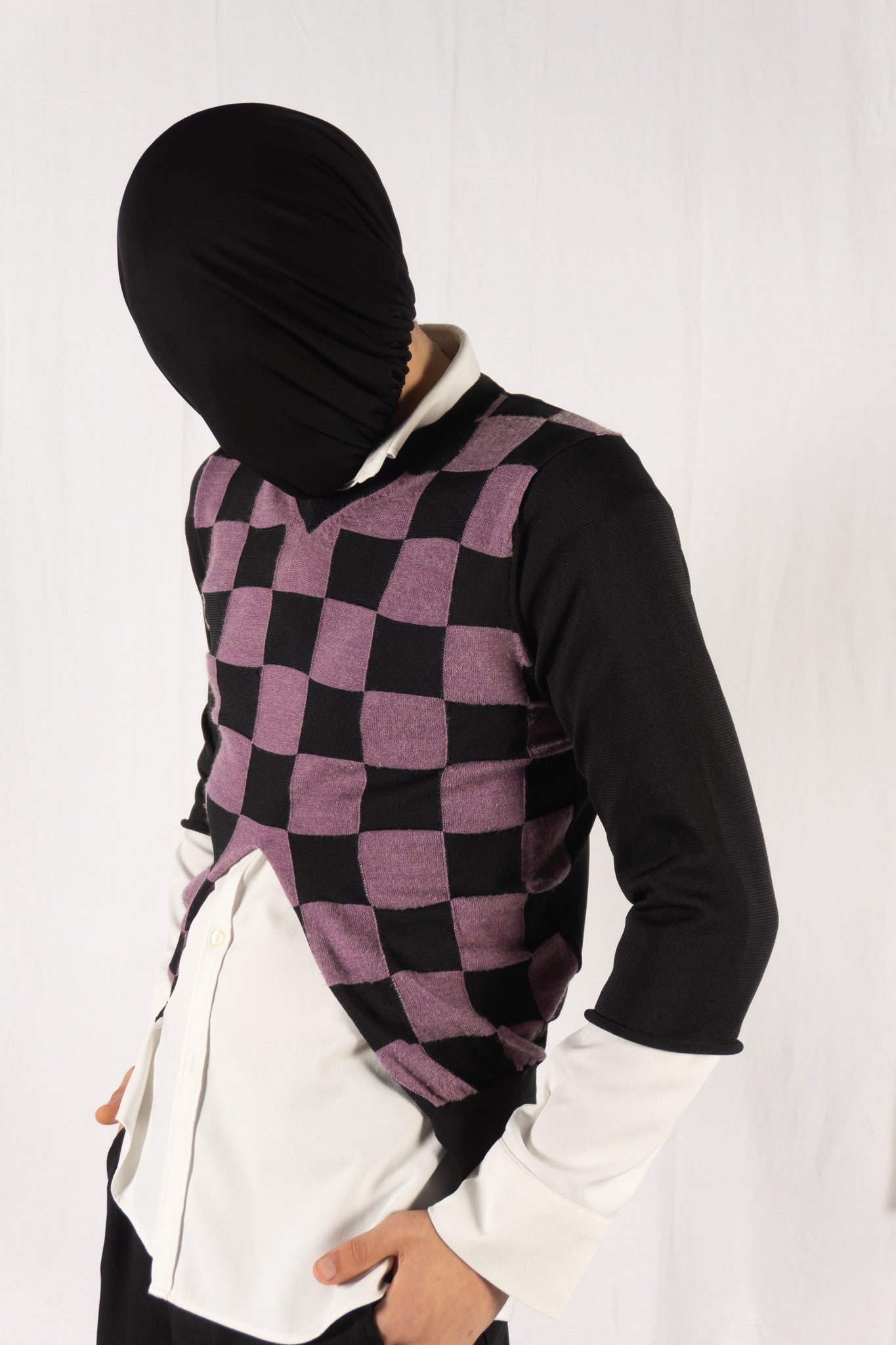 Comme des Garçons Homme Plus SS03 check waistcoat – back view | Recente Studio