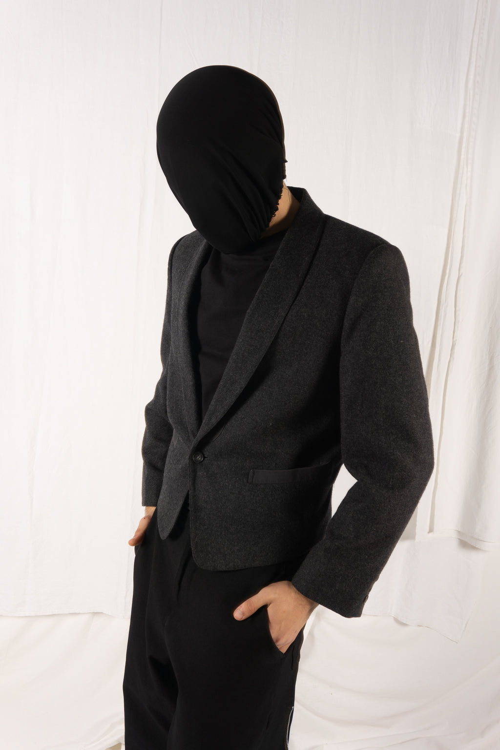 Issey Miyake Men 1980s cropped jacket – front view | Recente Studio