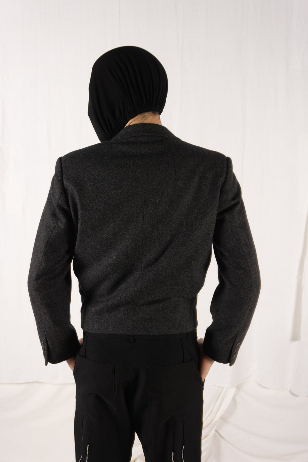 Issey Miyake Men 80s cropped jacket – back view | Recente Studio