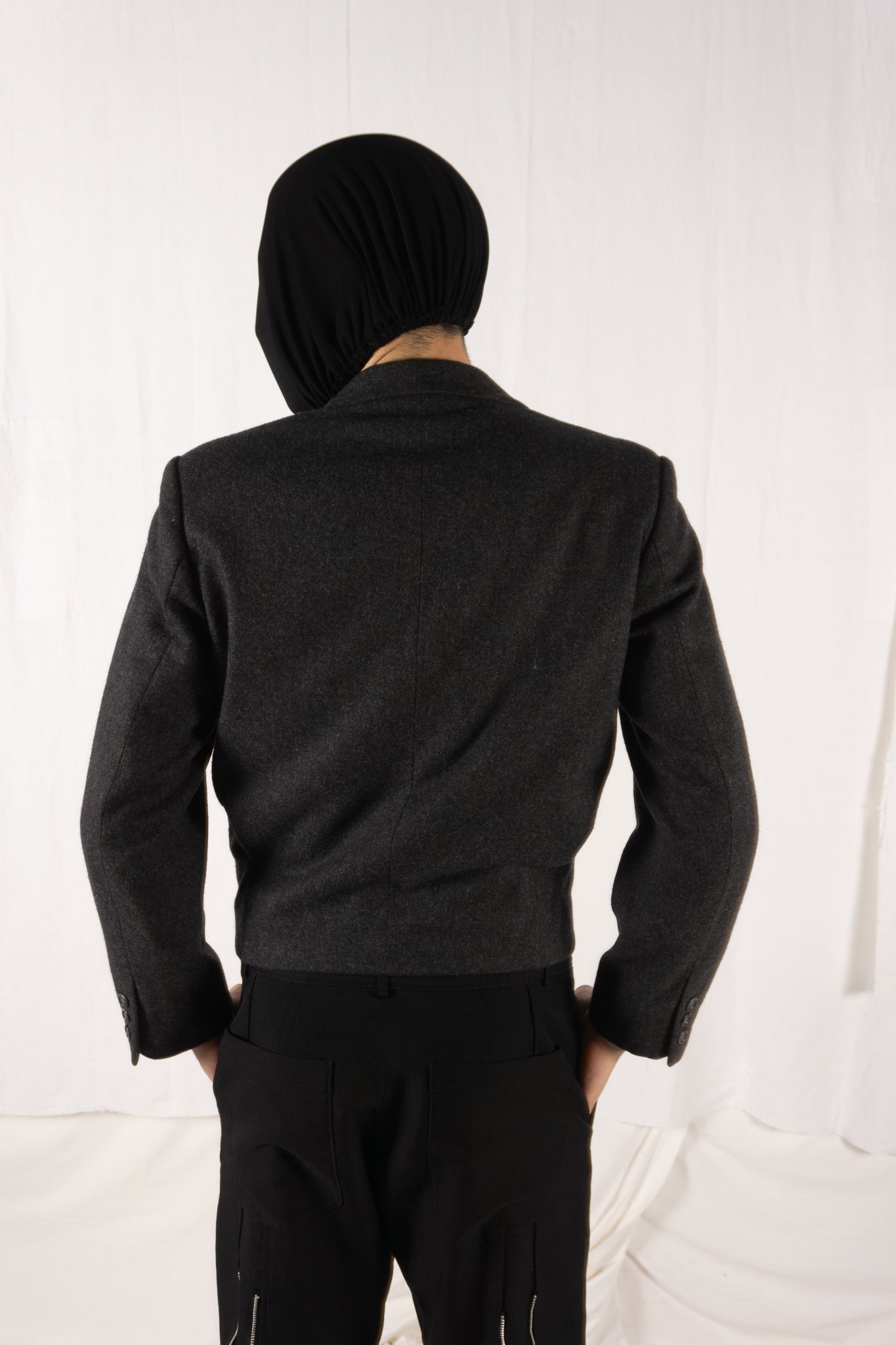 Issey Miyake Men 80s cropped jacket – back view | Recente Studio