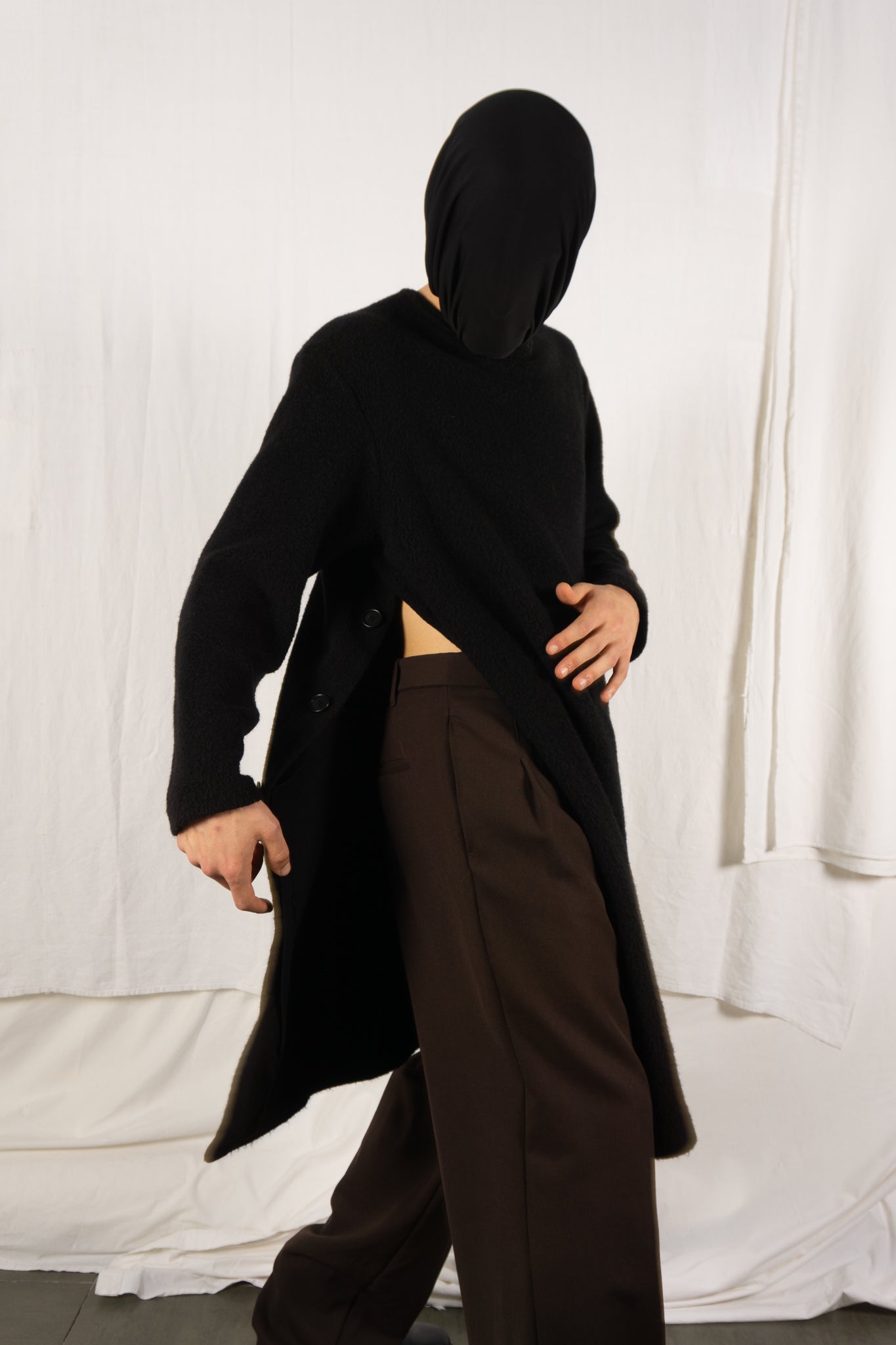 Yohji Yamamoto Pour Homme AW17 long jumper – back view | Recente Studio