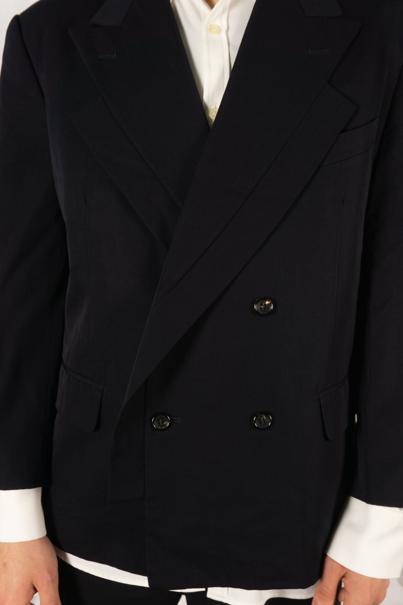 Comme des Garçons Homme Plus S/S 1990 double collar jacket – label | Recente Studio