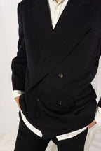Comme des Garçons Homme Plus S/S 1990 double collar jacket – close-up | Recente Studio