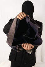 Comme des Garçons Homme Plus 2000s shoulder bag purple – interior | Recente Studio