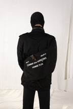Comme des Garçons Homme Plus 2000s shoulder bag black – side view | Recente Studio