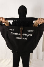 Comme des Garçons Homme Plus 2000s shoulder bag black – back view | Recente Studio