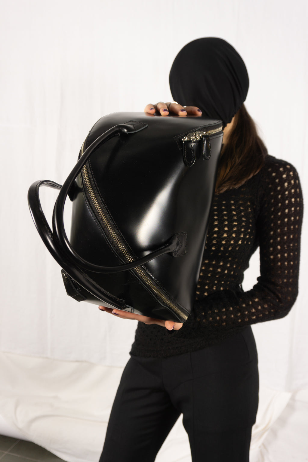 Junya Watanabe AW20 asymmetric handbag – side view | Recente Studio