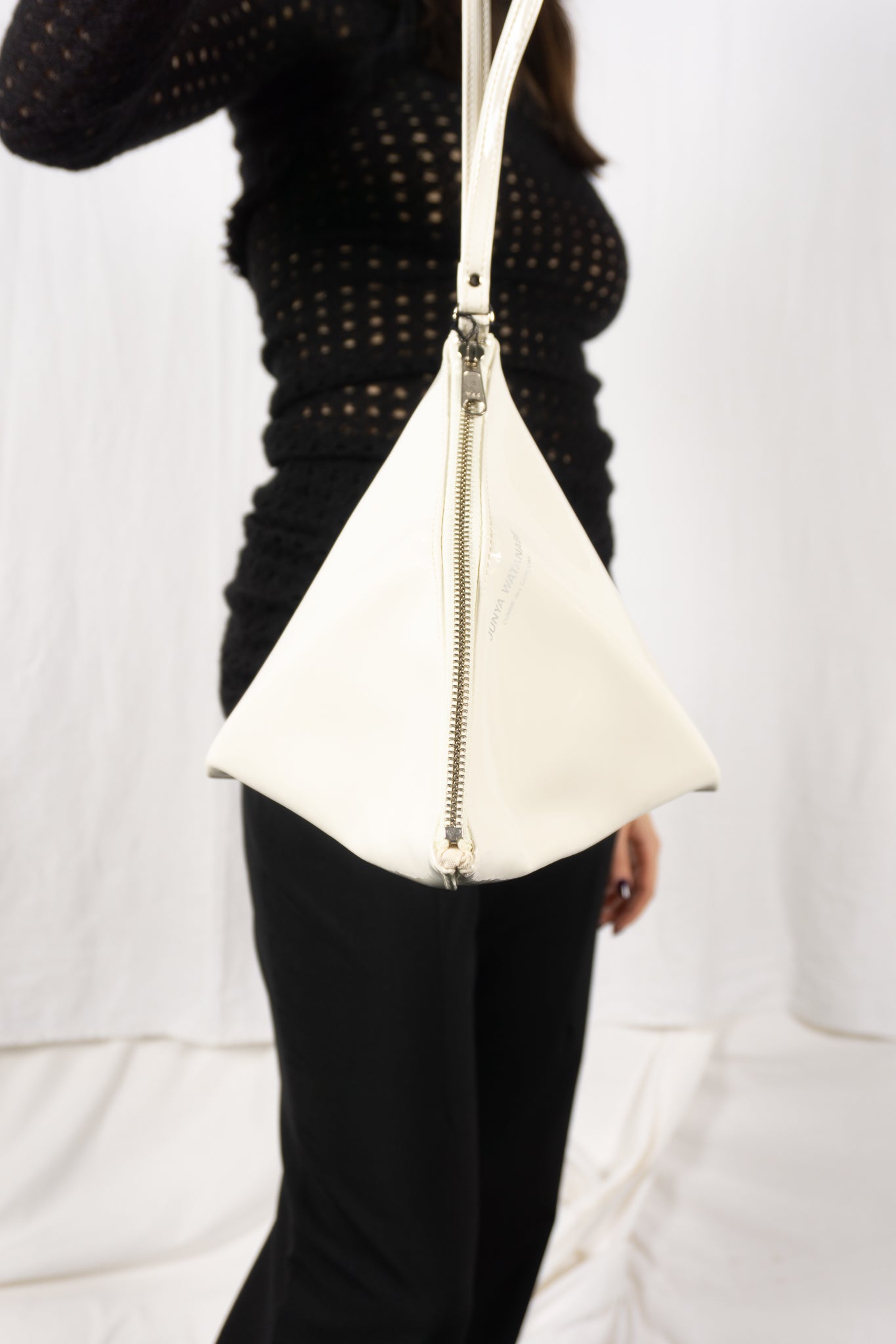 Junya Watanabe triangle handbag – front view | Recente Studio