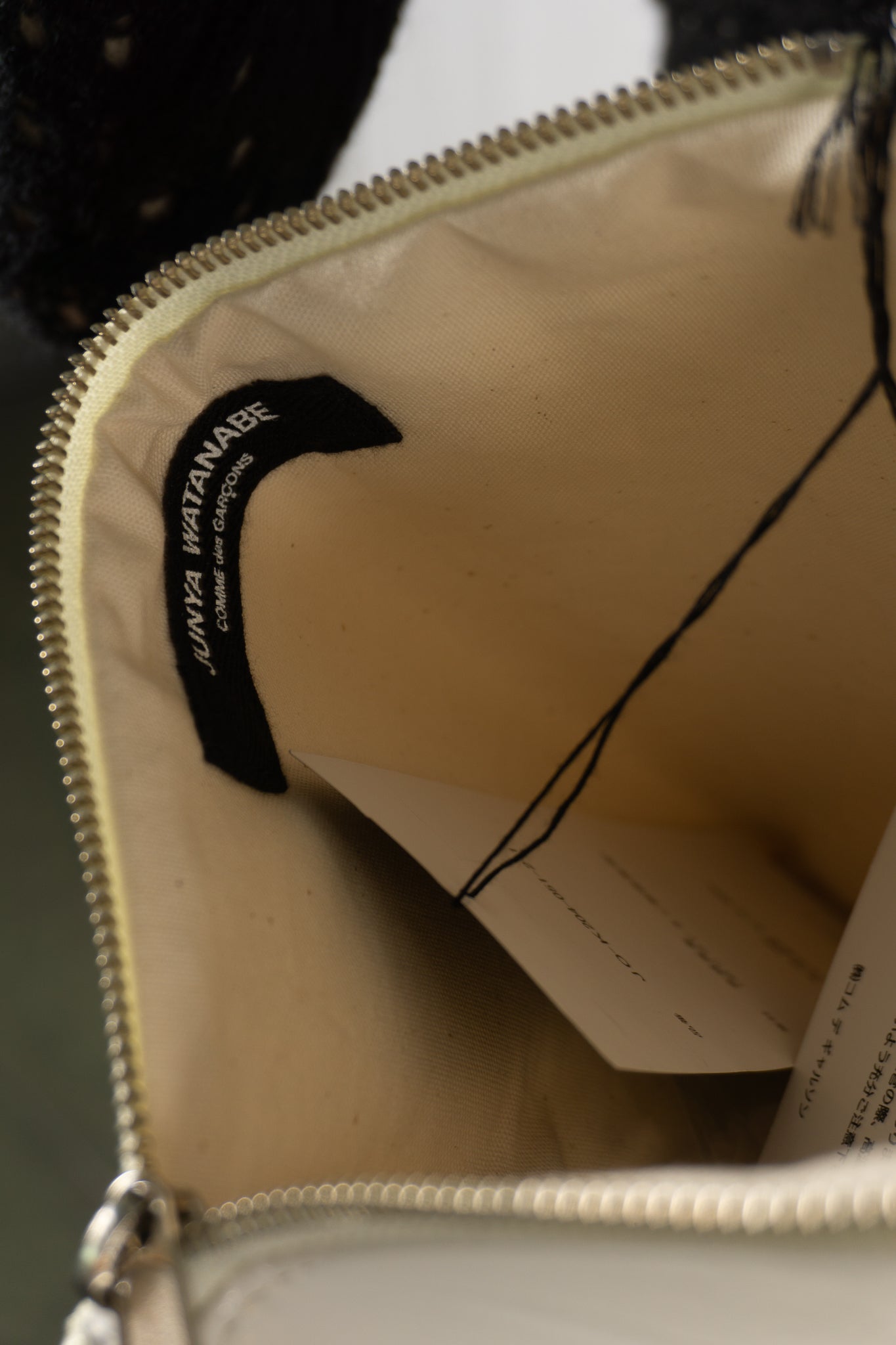 Junya Watanabe triangle handbag – close-up | Recente Studio