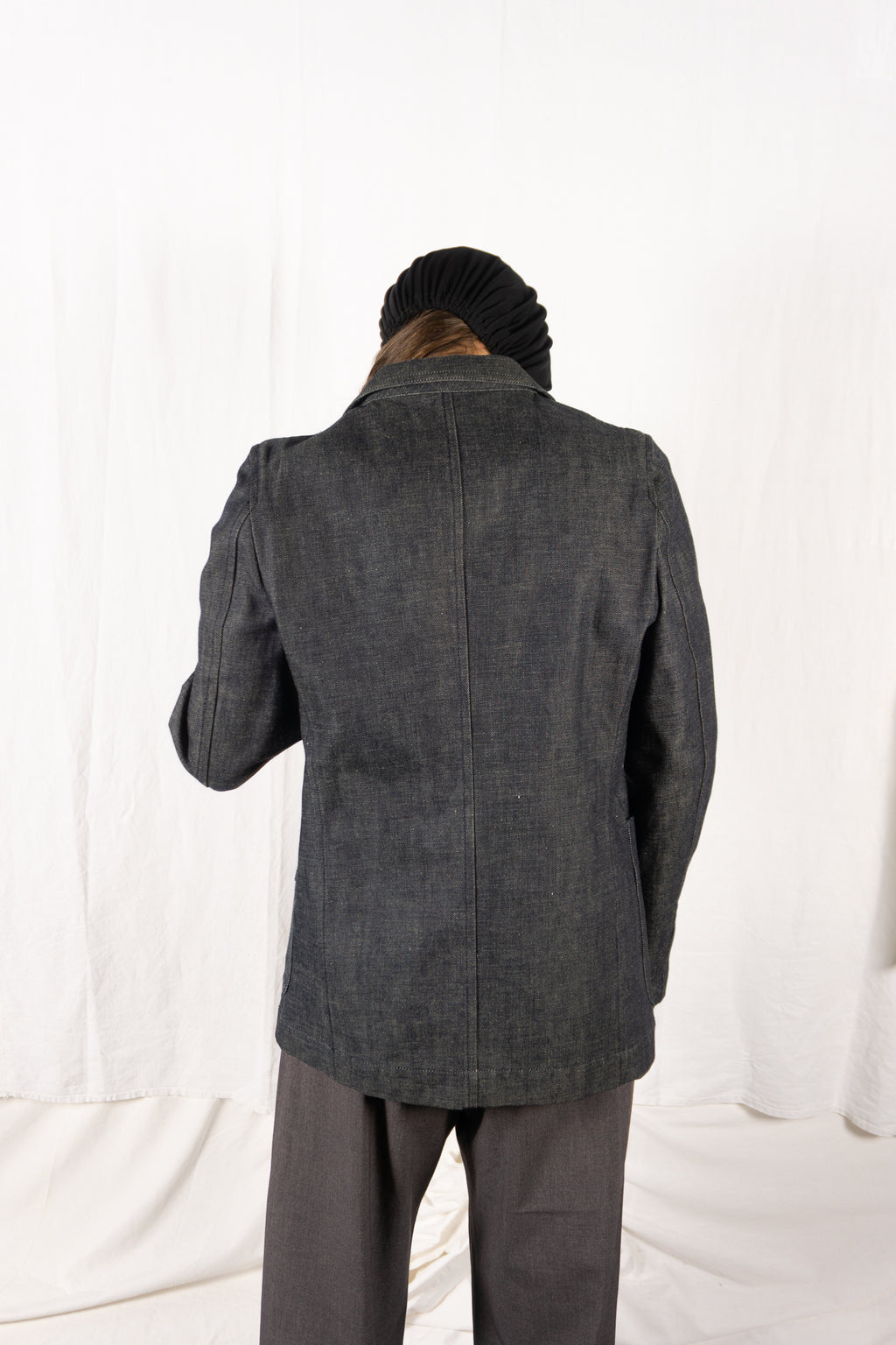 Comme des Garçons A/W 2001 denim jacket – back view | Recente Studio