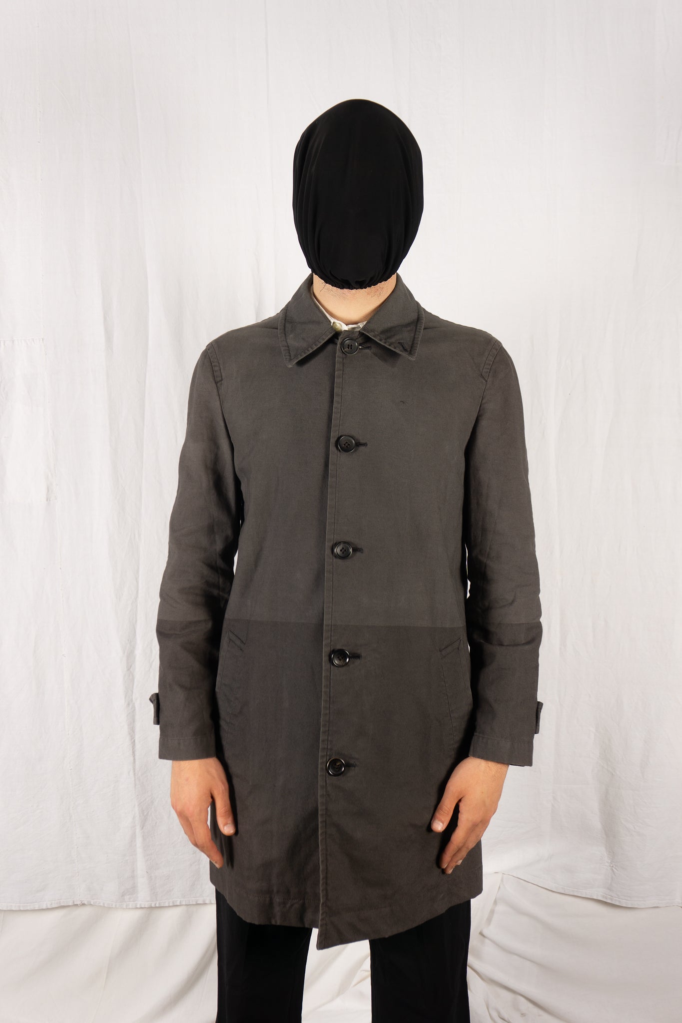Comme des Garçons Homme A/W 2001 trench coat – front view | Recente Studio