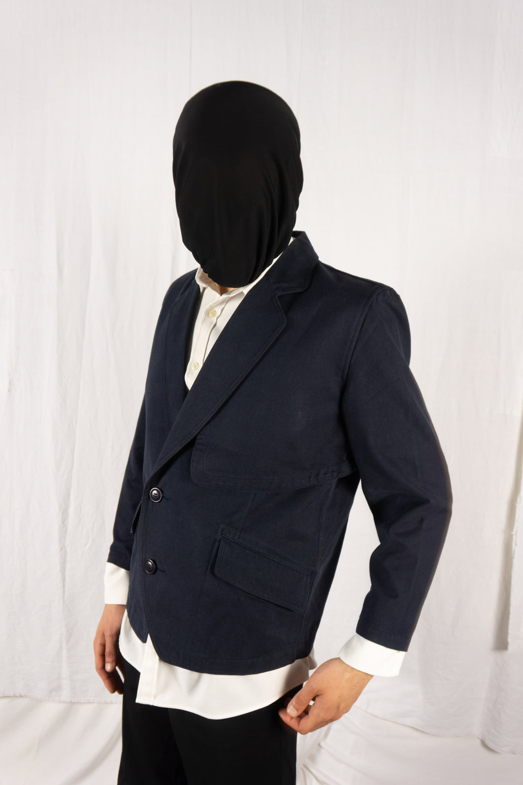 I.S. Issey Miyake Sport 1980s irregular jacket – side view | Recente Studio