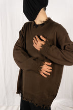 S'YTE Yohji Yamamoto distressed sweater – detail | Recente Studio